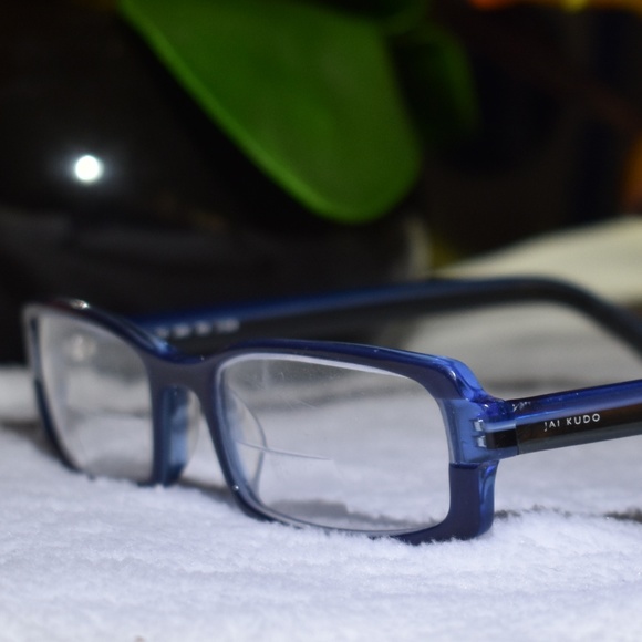 Cobalt Blue Agate Jai Kudo RX Glasses - Picture 2 of 8